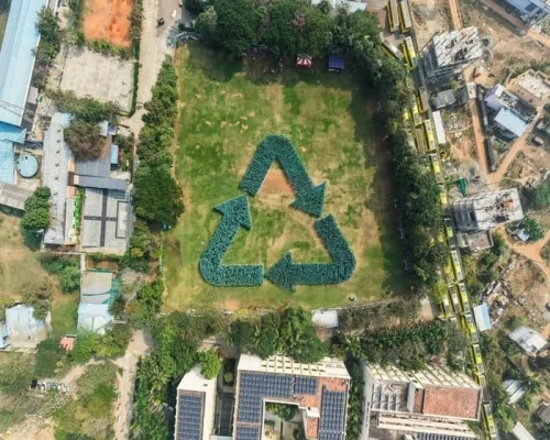 CIT and a leading bottled water company set Guinness Record with giant human recycling logo